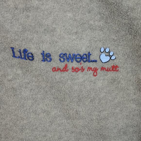 "Life is Sweet and So's my Mutt" Fleece Zip Hoodie - Picture 2 of 6